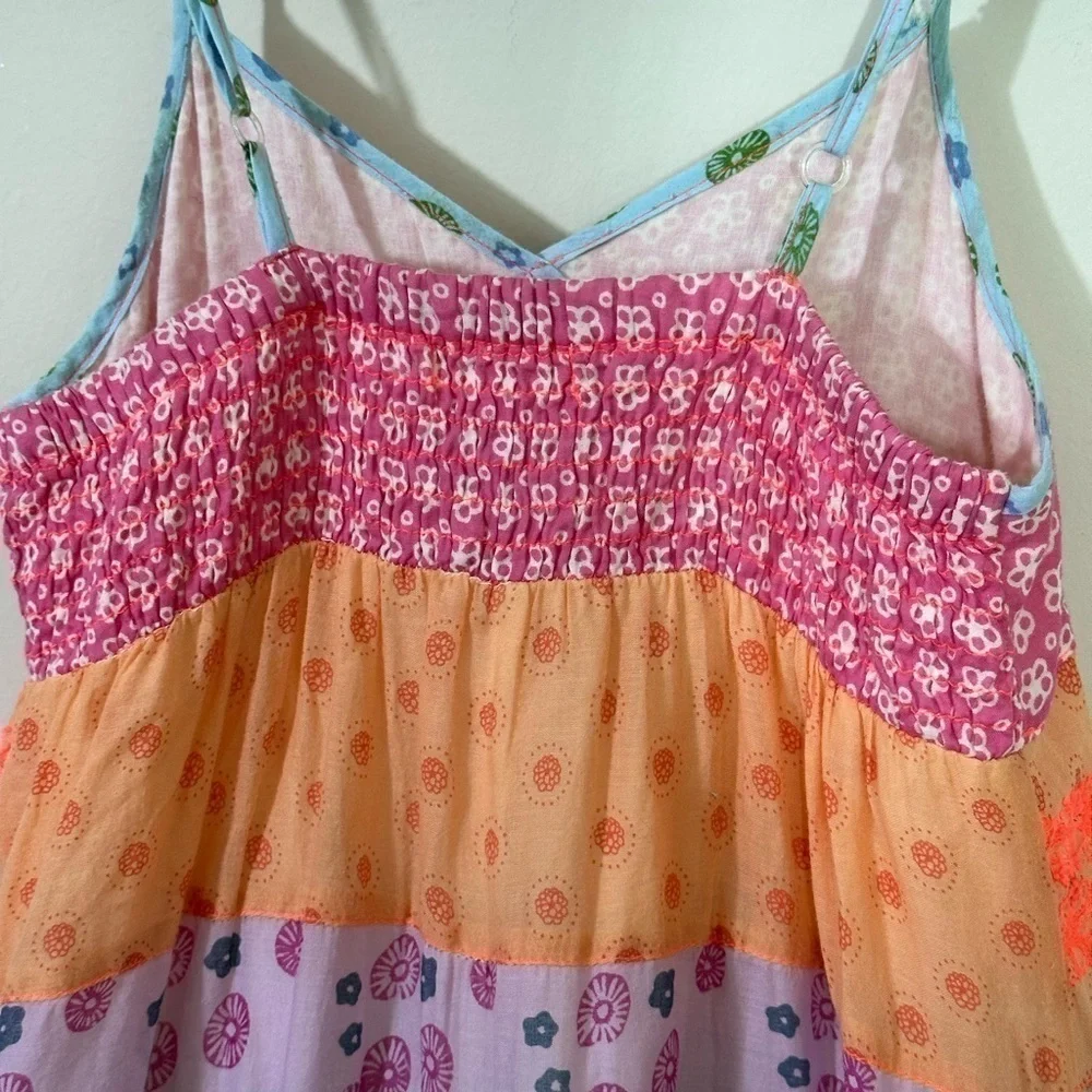 Mini & Maggi sz 7-8 dress summer style full style mixed media skirt